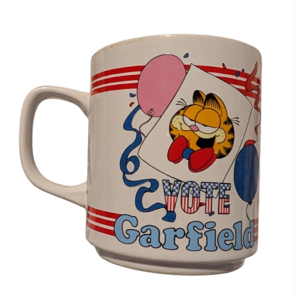Enesco 1978 Garfield Vote Democratic Party Donkey Coffee Mug Vintage‎ Political